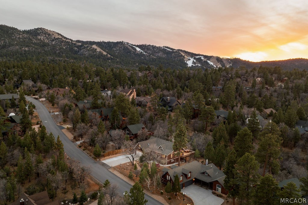 1629 Angels Camp Road Big Bear City, CA 92314 - Photo 33 of 40 an aerial view of a house with mountain view