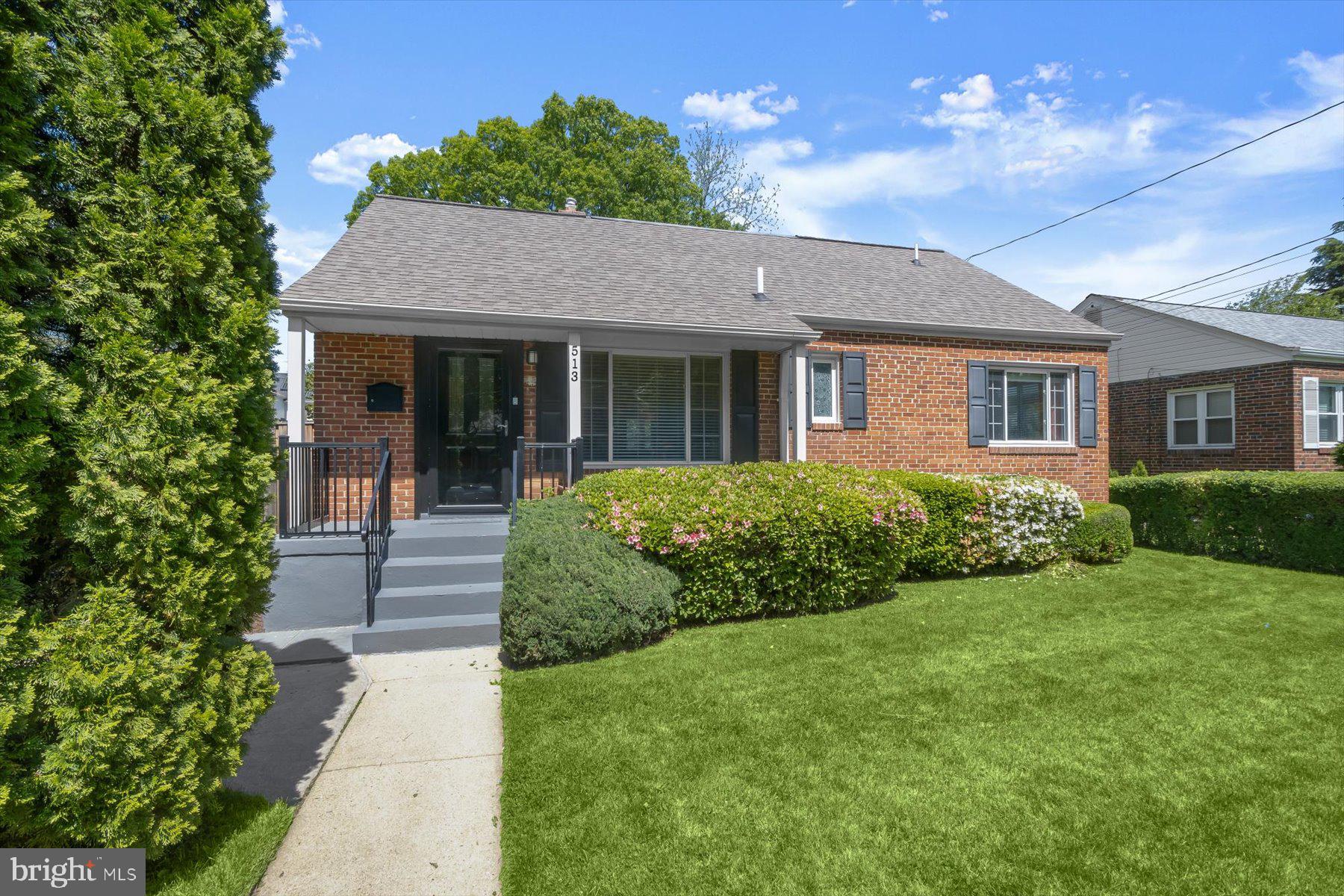 a view of a house with a garden