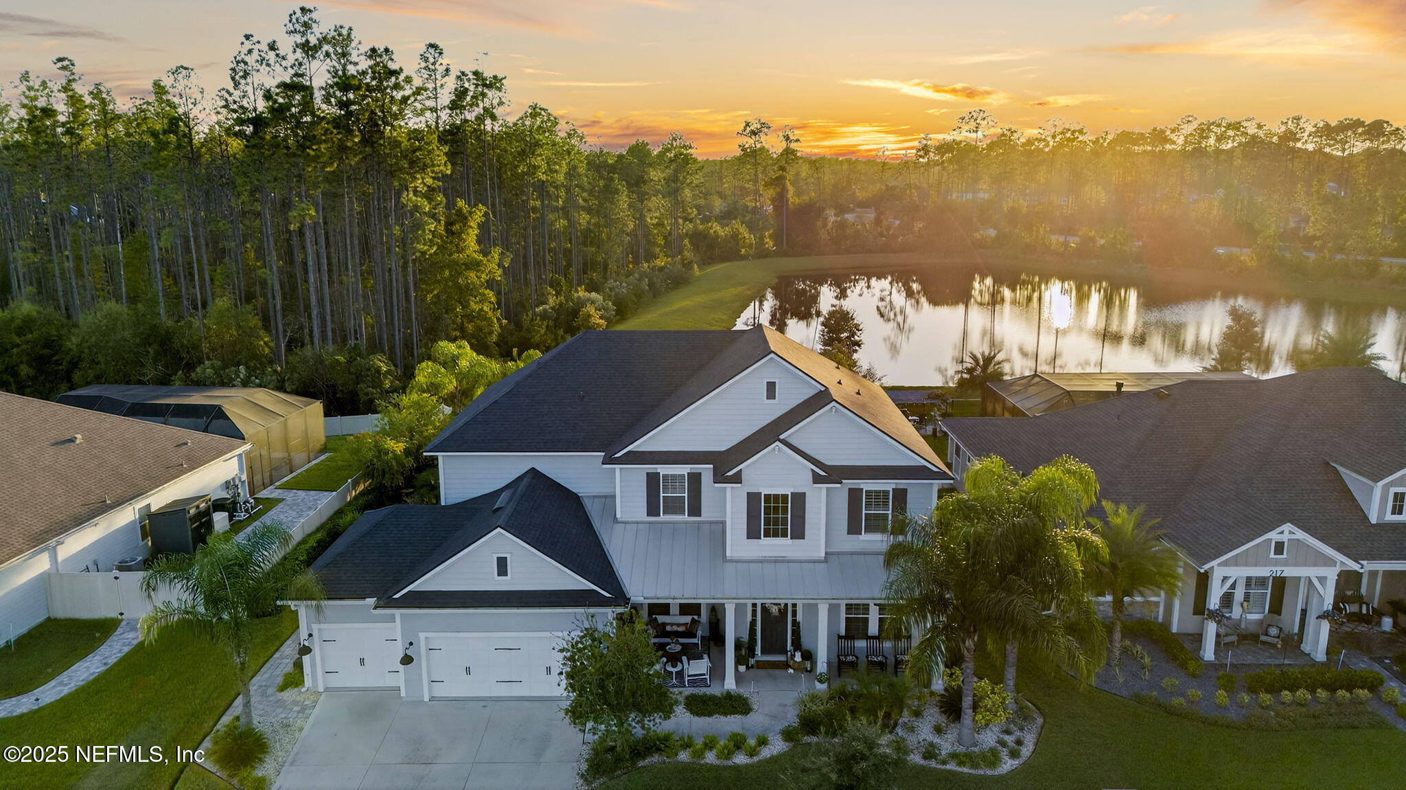 201 Clarendon Road St. Johns, FL 32259 - Photo 1 of 97 98-Twilight - Aerial Front Exterior 2