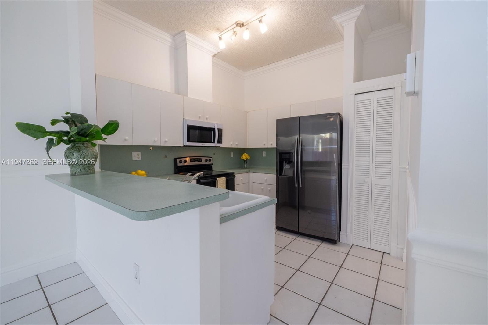 16244 Southwest 81st Street Miami, FL 33193 - Photo 5 of 35 a kitchen with stainless steel appliances a refrigerator sink and microwave