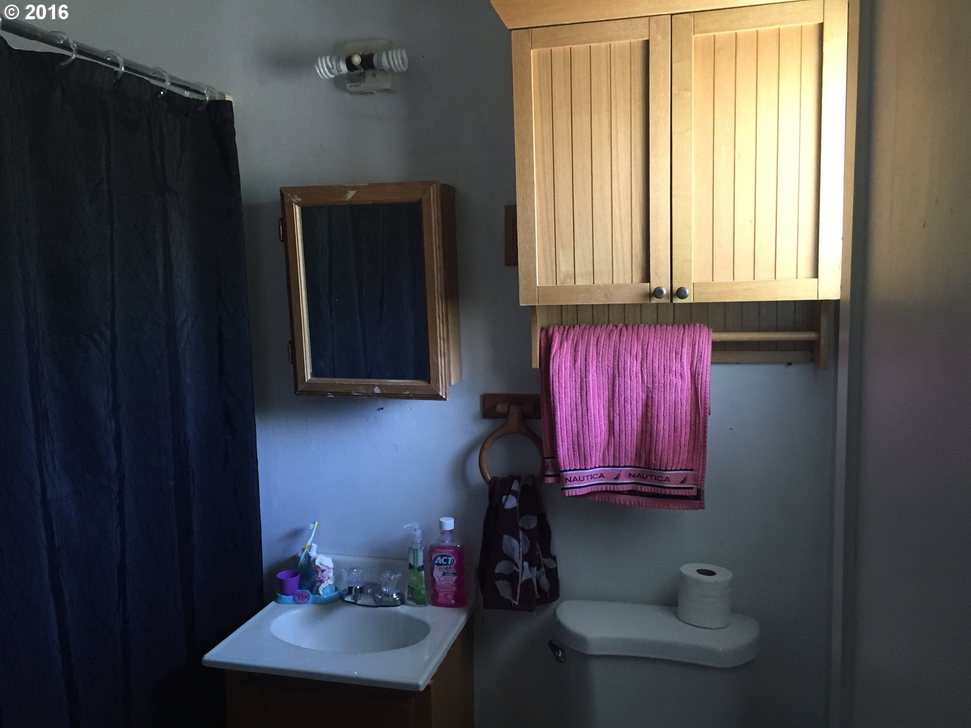 1609 Nevada Street The Dalles, OR 97058 - Photo 10 of 24 a bathroom with a sink toilet and mirror