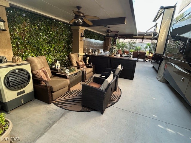 8175 Arville Street, Unit 210 Las Vegas, NV 89139 - Photo 15 of 36 View of patio / terrace with outdoor lounge area and a ceiling fan