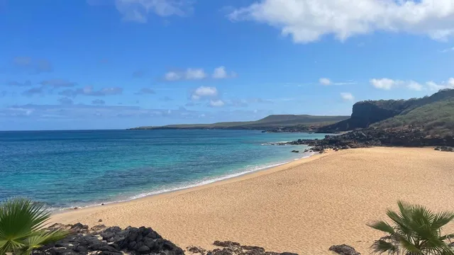 a view of an ocean and beach