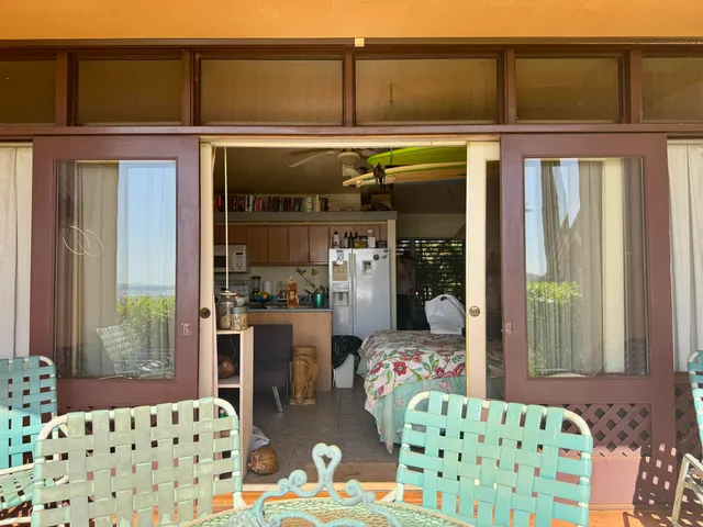 a outdoor living space with furniture