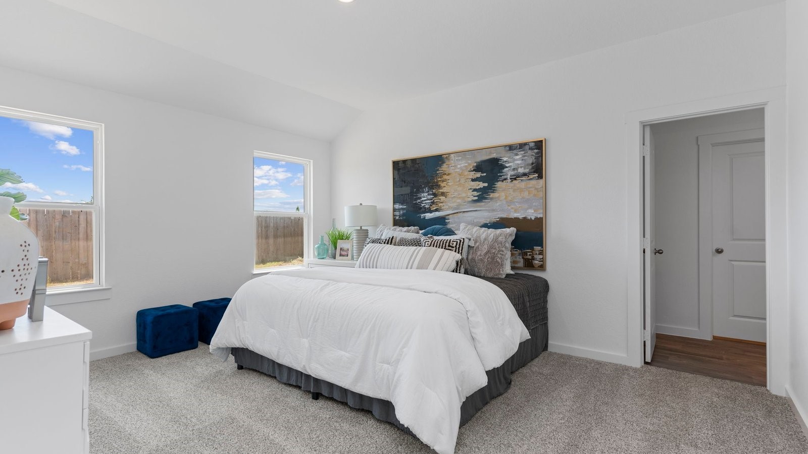 6107 Brookhaven Street Rosenberg, TX 77469 - Photo 21 of 40 a bedroom with a bed and a couch