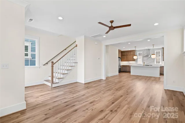 a view of city from a balcony