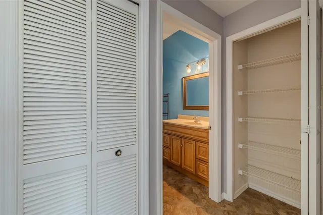 a view of a bathroom with a glass door