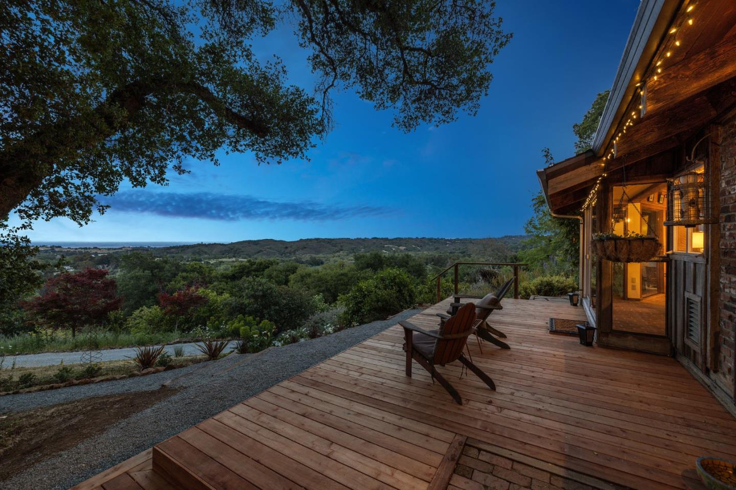 22 Preston Road Woodside, CA 94062 - Photo 51 of 60 a view of a terrace with outdoor seating and trees