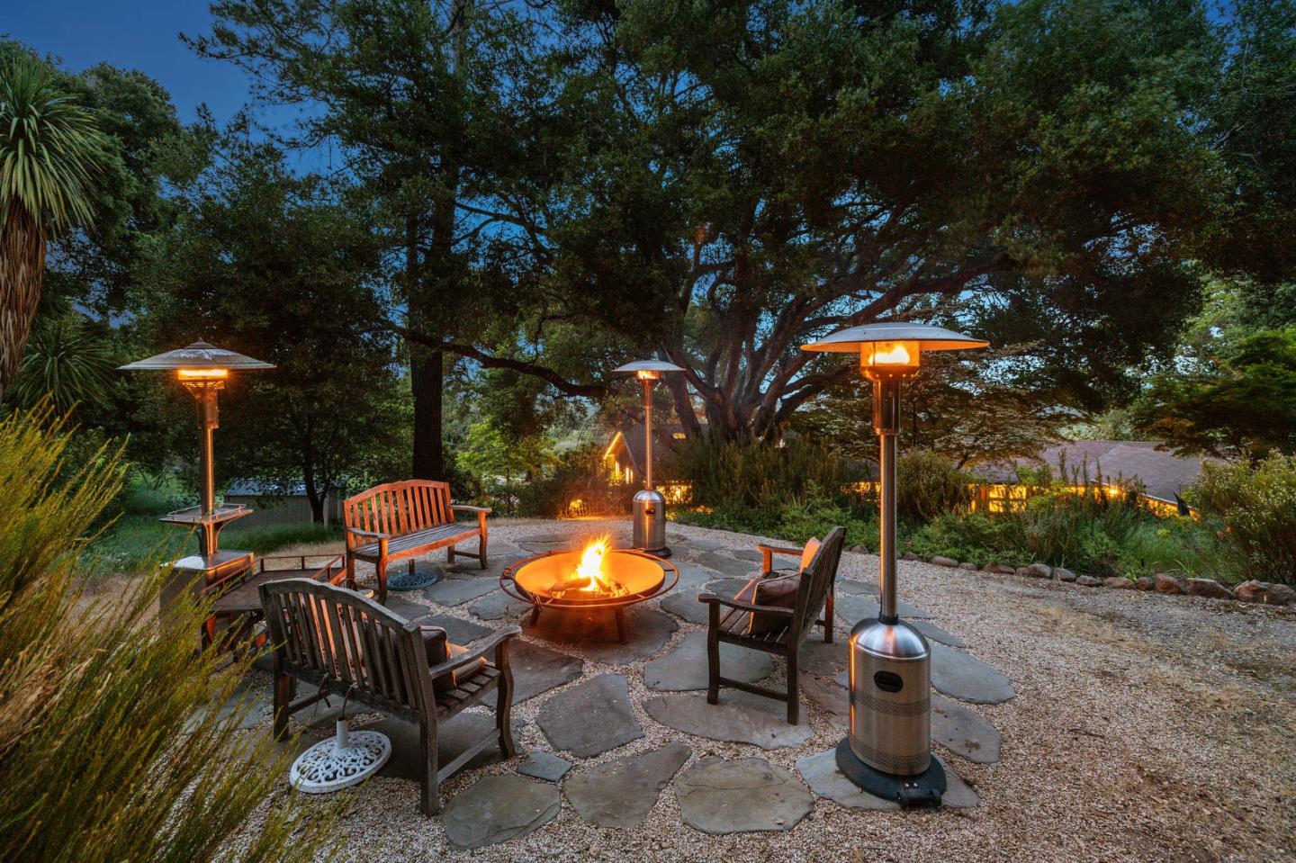 22 Preston Road Woodside, CA 94062 - Photo 52 of 60 a view of outdoor space with seating area and trees