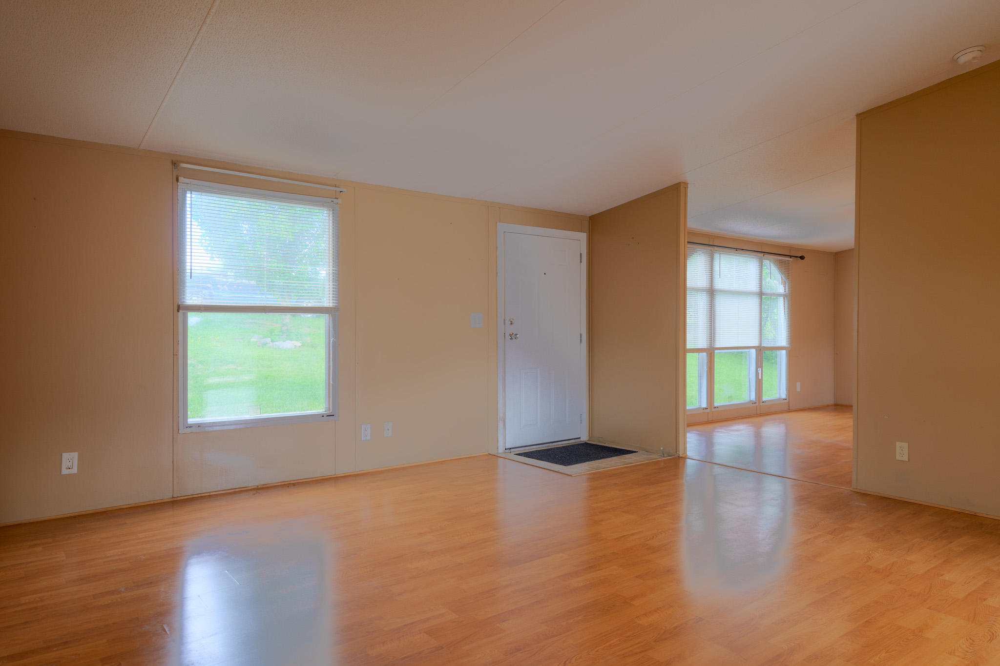 3240 Dallas Freeman Road Hiwassee, VA 24347 - Photo 3 of 42 an empty room with wooden floor and windows
