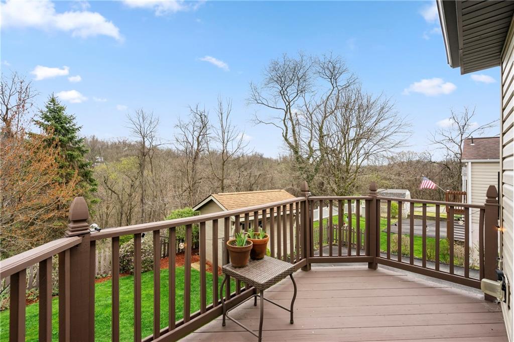 459 East Garden Road Pittsburgh, PA 15227 - Photo 16 of 35 a view of a wooden roof deck