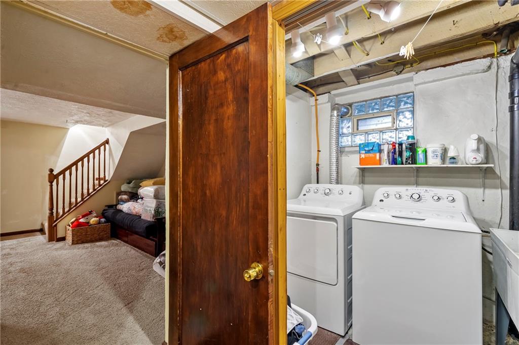 459 East Garden Road Pittsburgh, PA 15227 - Photo 25 of 35 a view of storage and utility room with washer and dryer