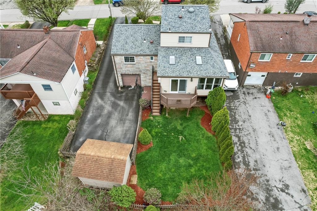 459 East Garden Road Pittsburgh, PA 15227 - Photo 34 of 35 an aerial view of a house with garden space and street view