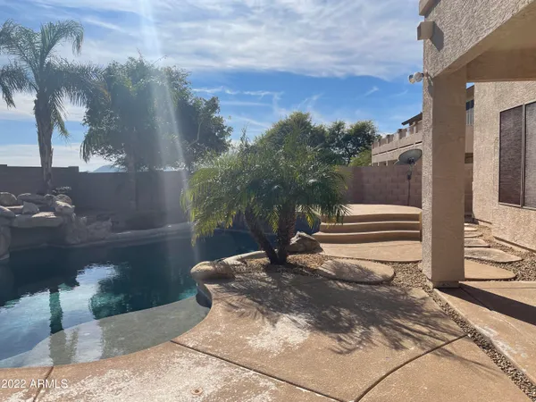 a view of backyard with outdoor space