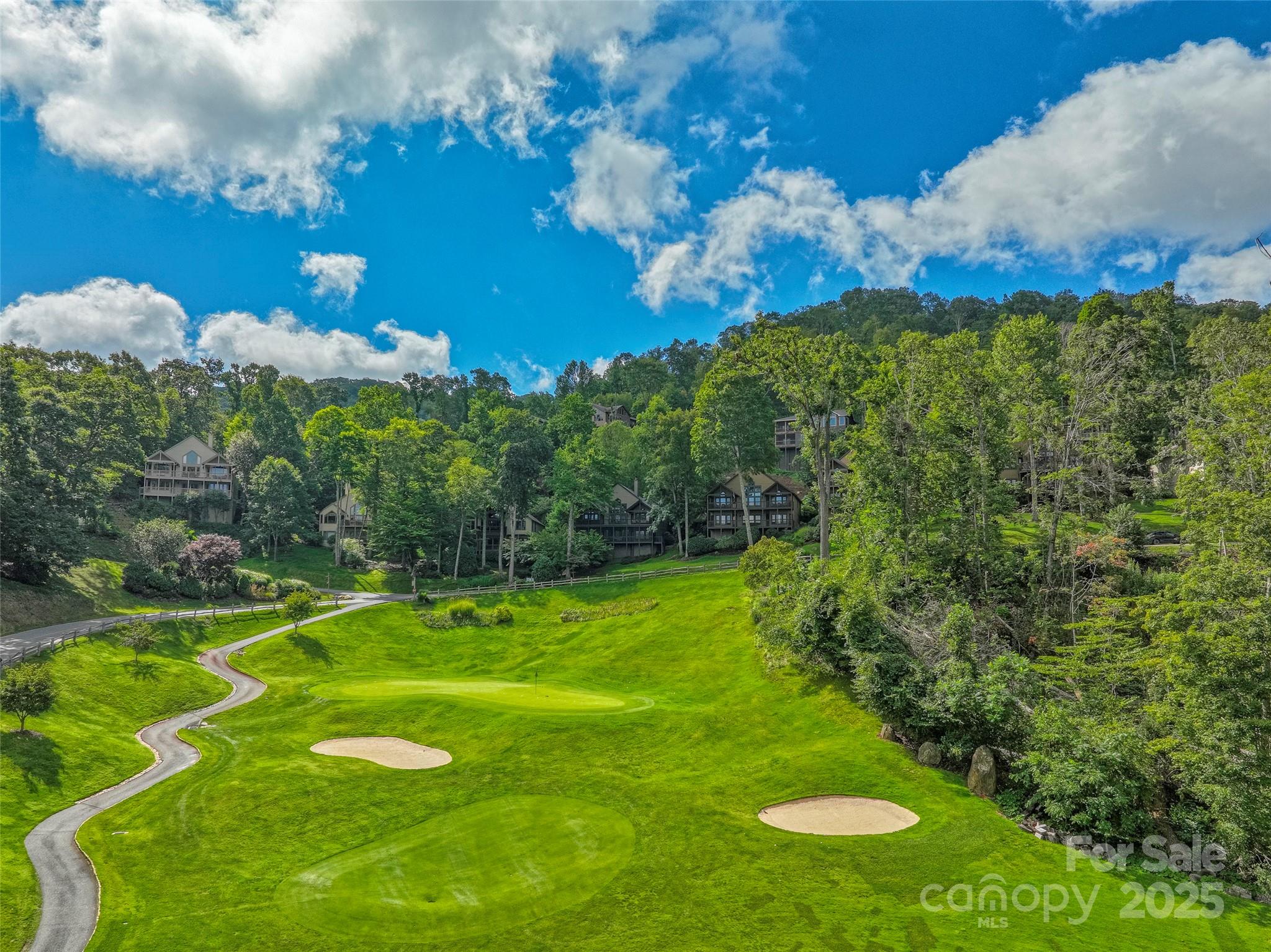 91 Brandy Run Road Burnsville, NC 28714 - Photo 2 of 48 a view of a golf course with a building