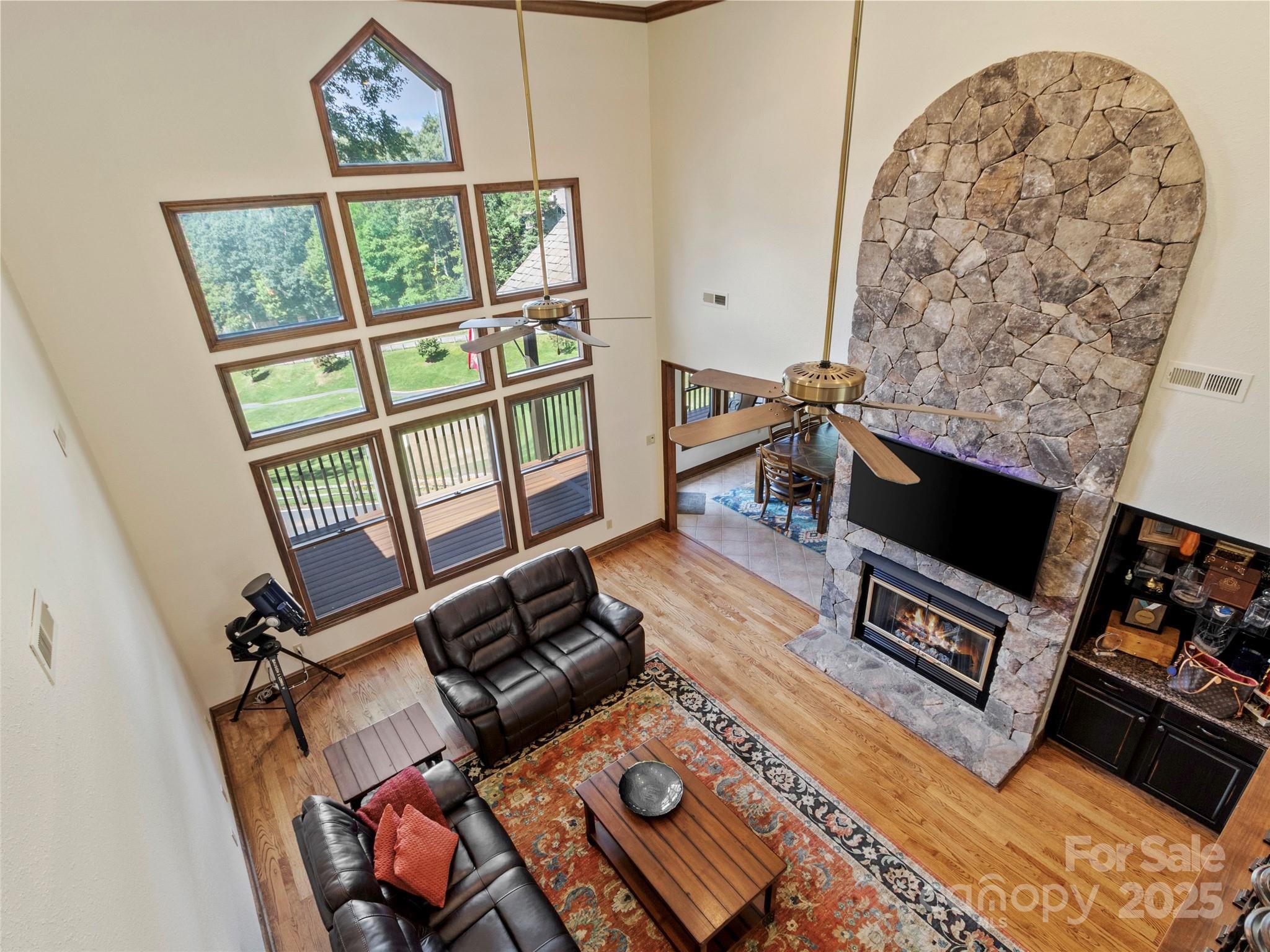91 Brandy Run Road Burnsville, NC 28714 - Photo 40 of 48 wooden floor with a couch