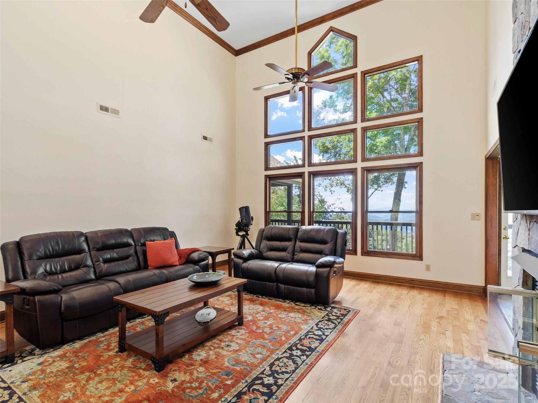 91 Brandy Run Road Burnsville, NC 28714 - Photo 6 of 48 a living room with furniture or couch and a flat screen tv