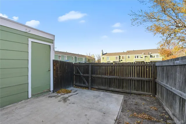 a backyard of a house