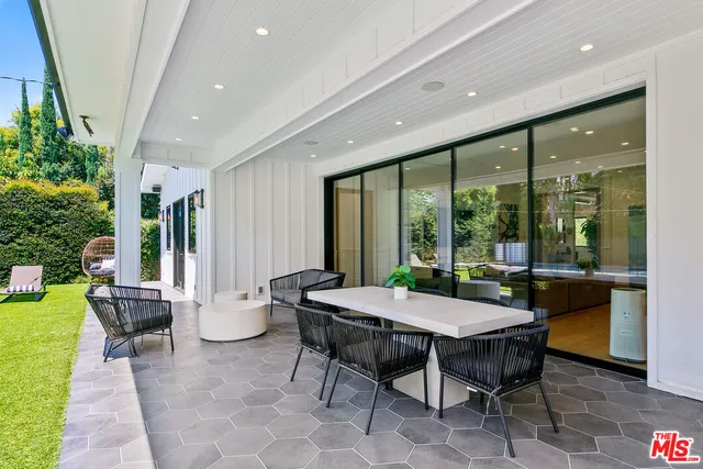 a outdoor space with furniture