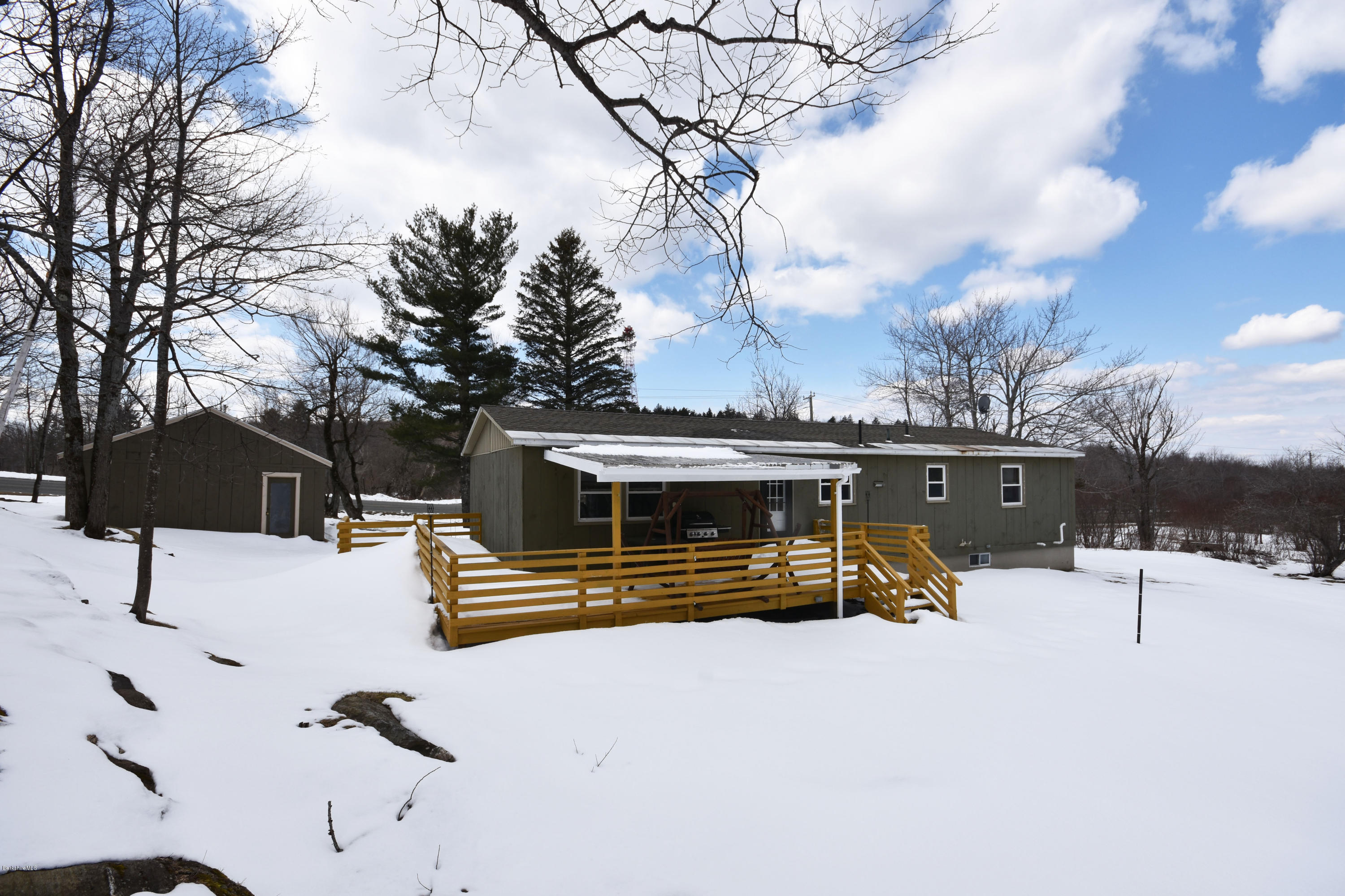 10 West Main Road Peru, MA 01235 - Photo 42 of 45 a view of roof deck with a barbeque and trees