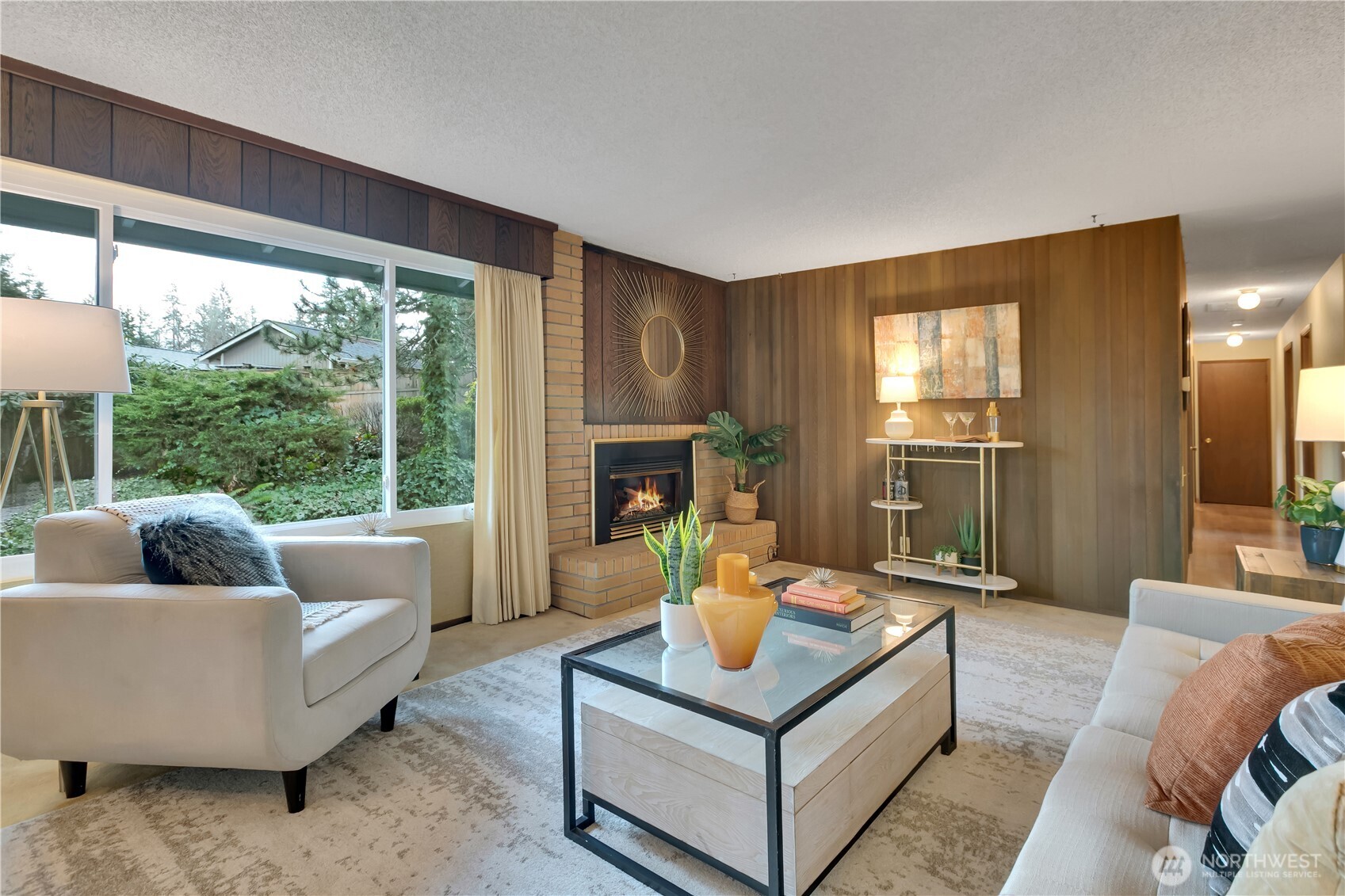 2005 Camas Court Southeast Renton, WA 98055 - Photo 12 of 31 a living room with furniture and a fireplace