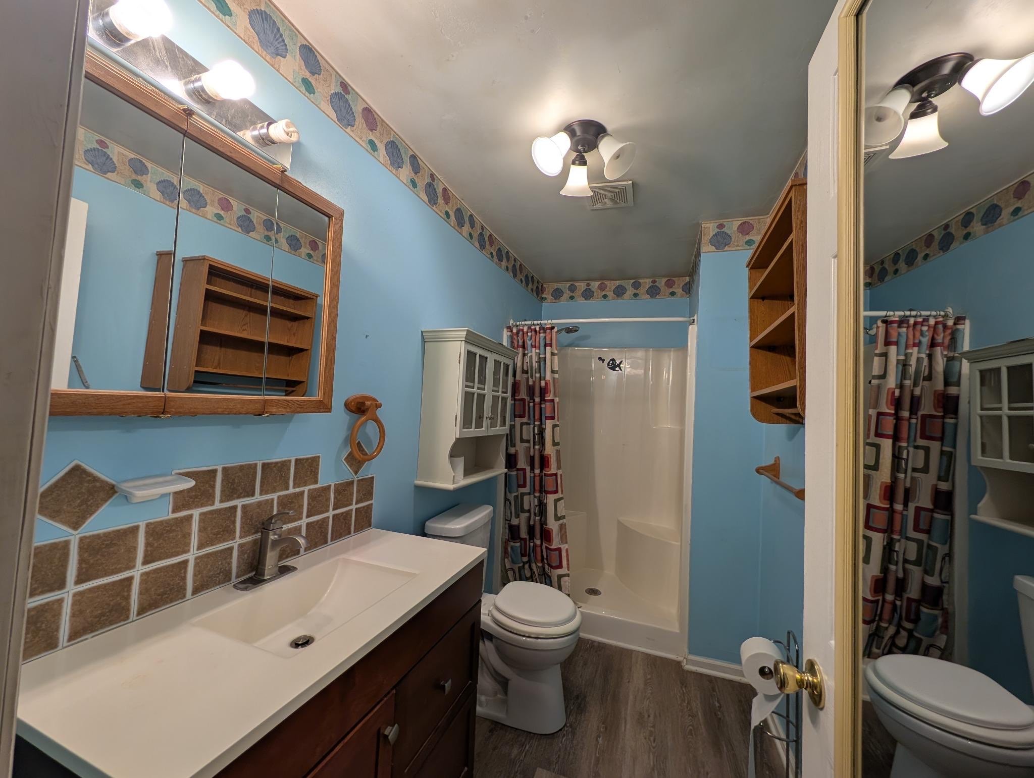 2622 Union Hall Road Clarksville, TN 37040 - Photo 7 of 12 a bathroom with a sink a toilet a shower and a mirror