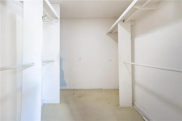 an empty room with natural light