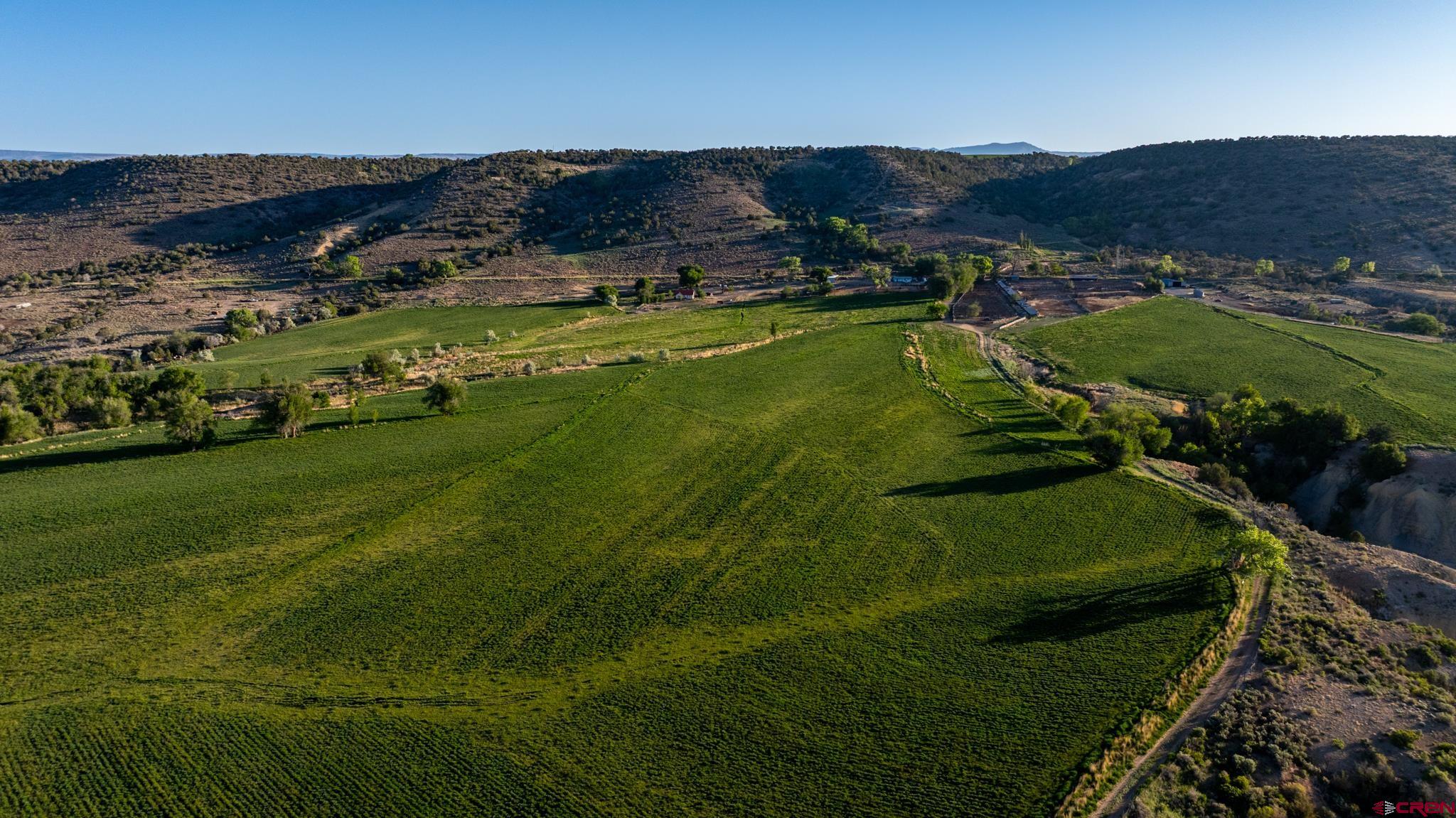 a view of a city with mountains in the background