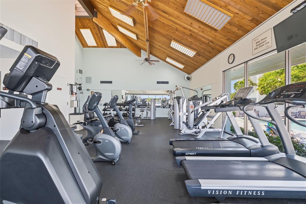 9495 Blind Pass Road, Unit 905 St. Pete Beach, FL 33706 - Photo 41 of 59 a view of a room with gym equipment