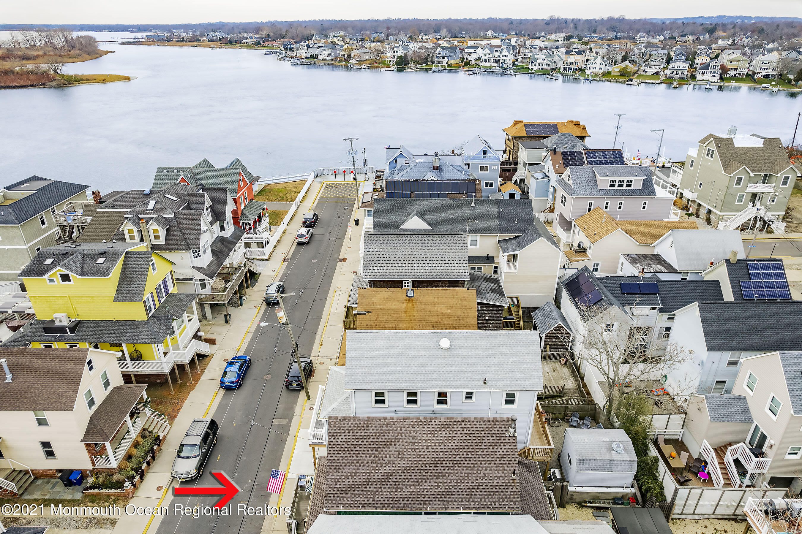 17 Center Street Sea Bright, NJ 07760 - Photo 19 of 23 an aerial view of a city with lake view