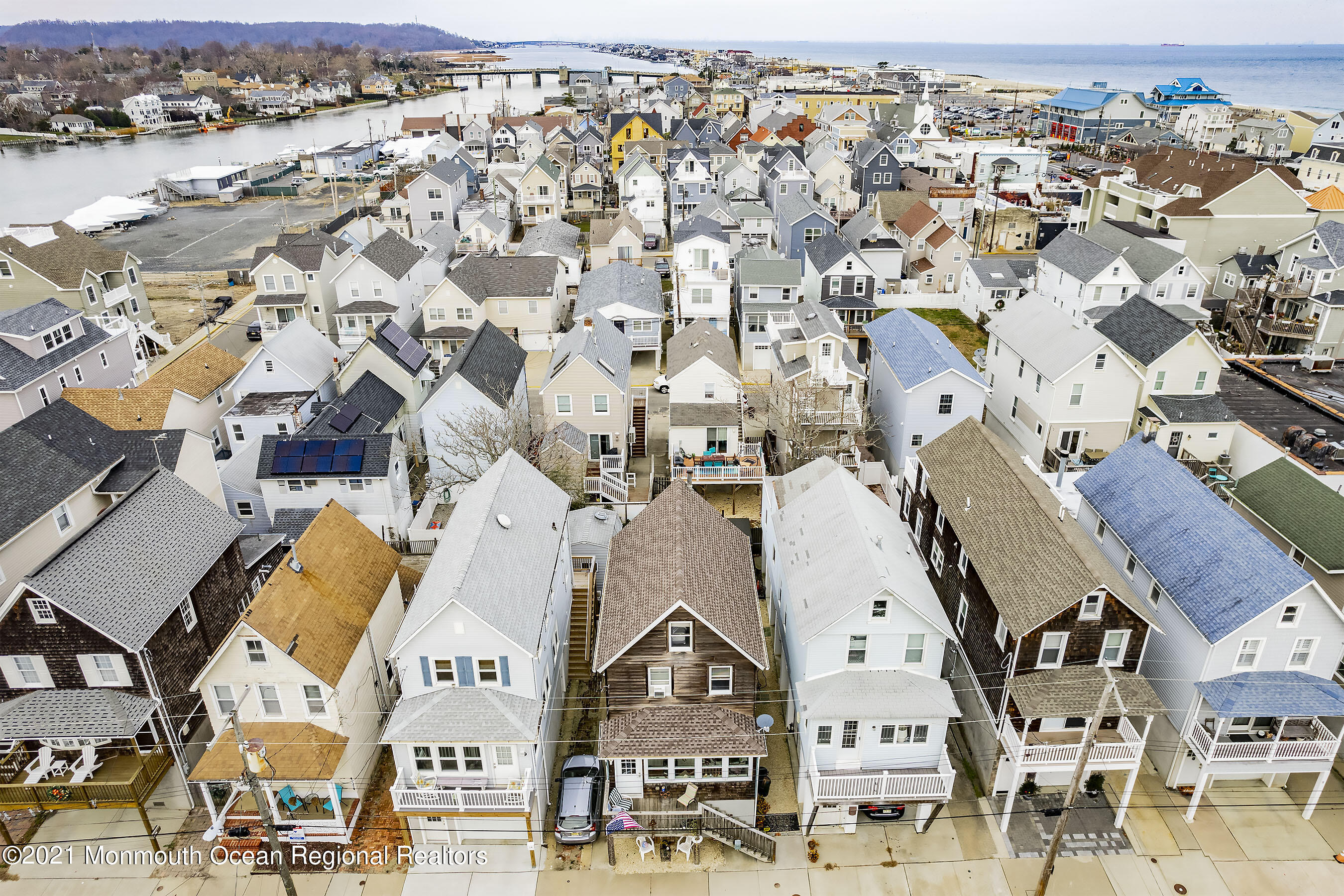 17 Center Street Sea Bright, NJ 07760 - Photo 23 of 23 an aerial view of residential building with parking