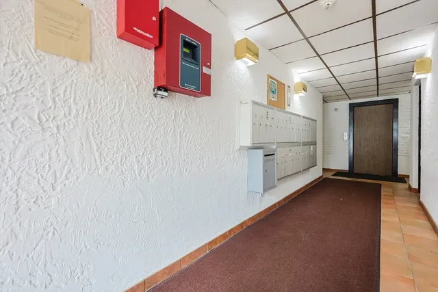 a front view of multi story residential apartment building