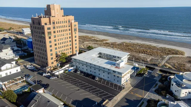 a roof view covered with tall buildings