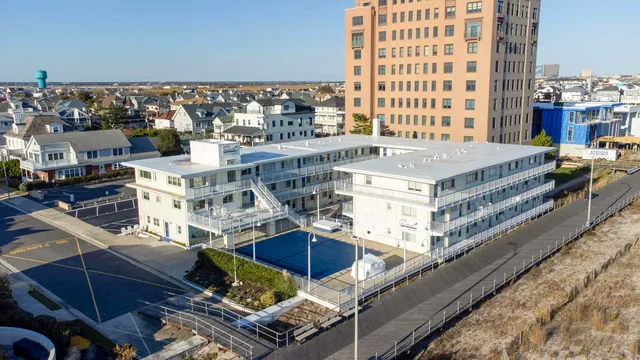a view of beach and ocean