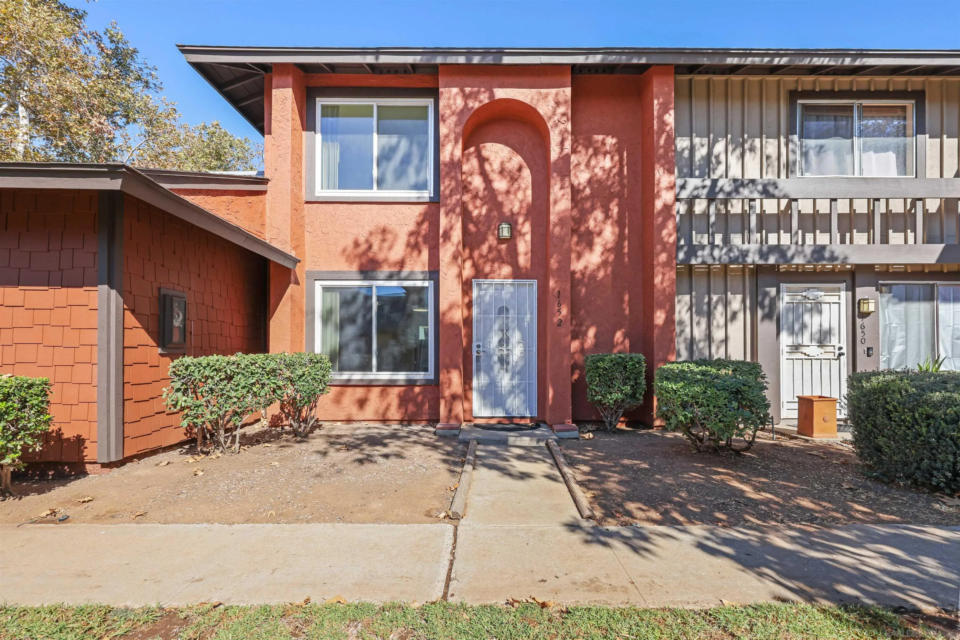 a front view of a house