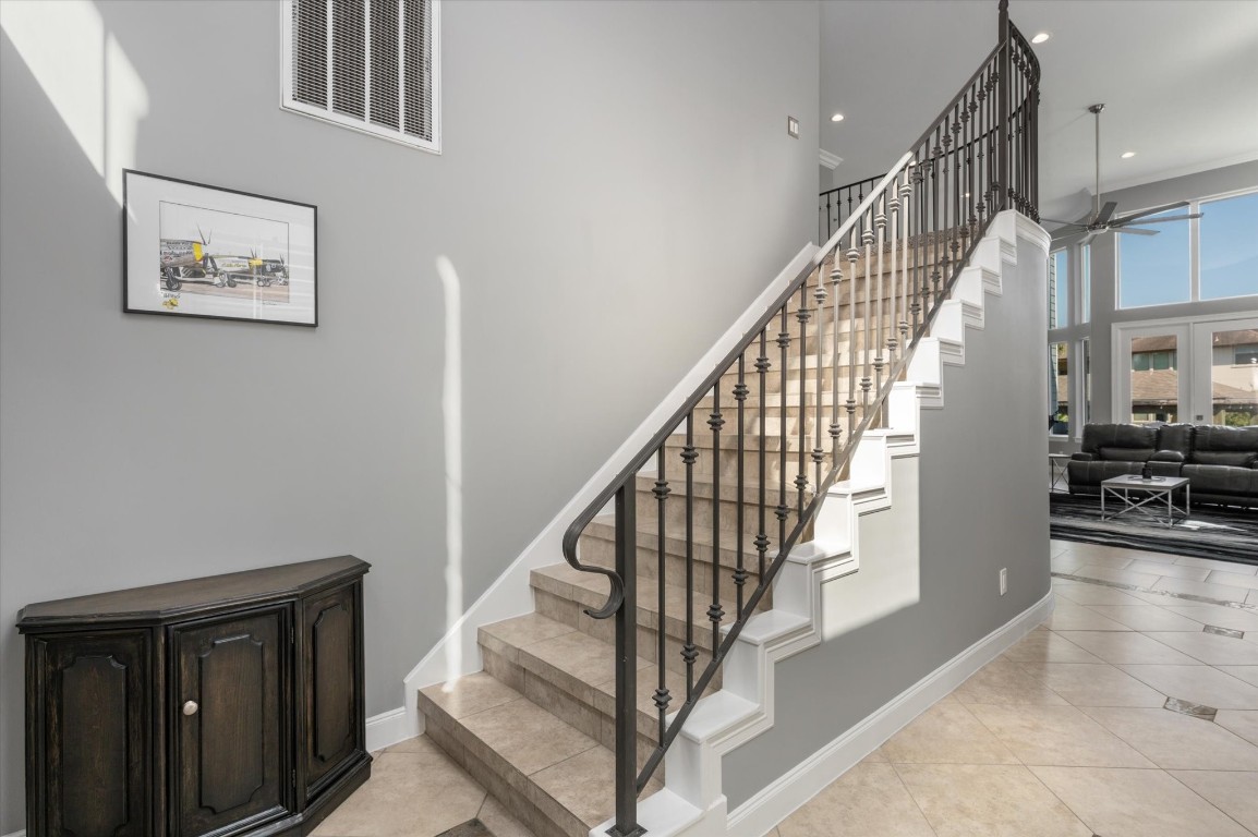 211 Valmar Street Kemah, TX 77565 - Photo 19 of 50 a view of entryway and hall with wooden floor