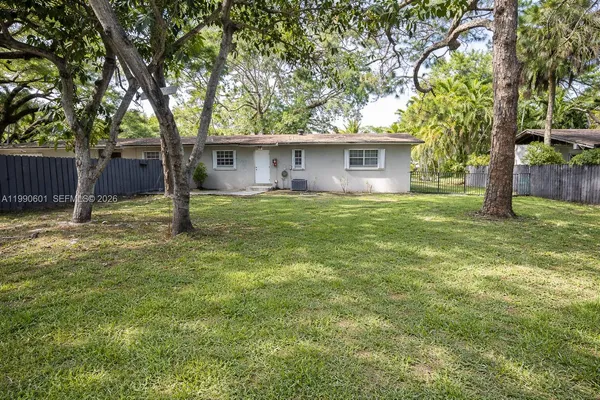 a house view with a garden