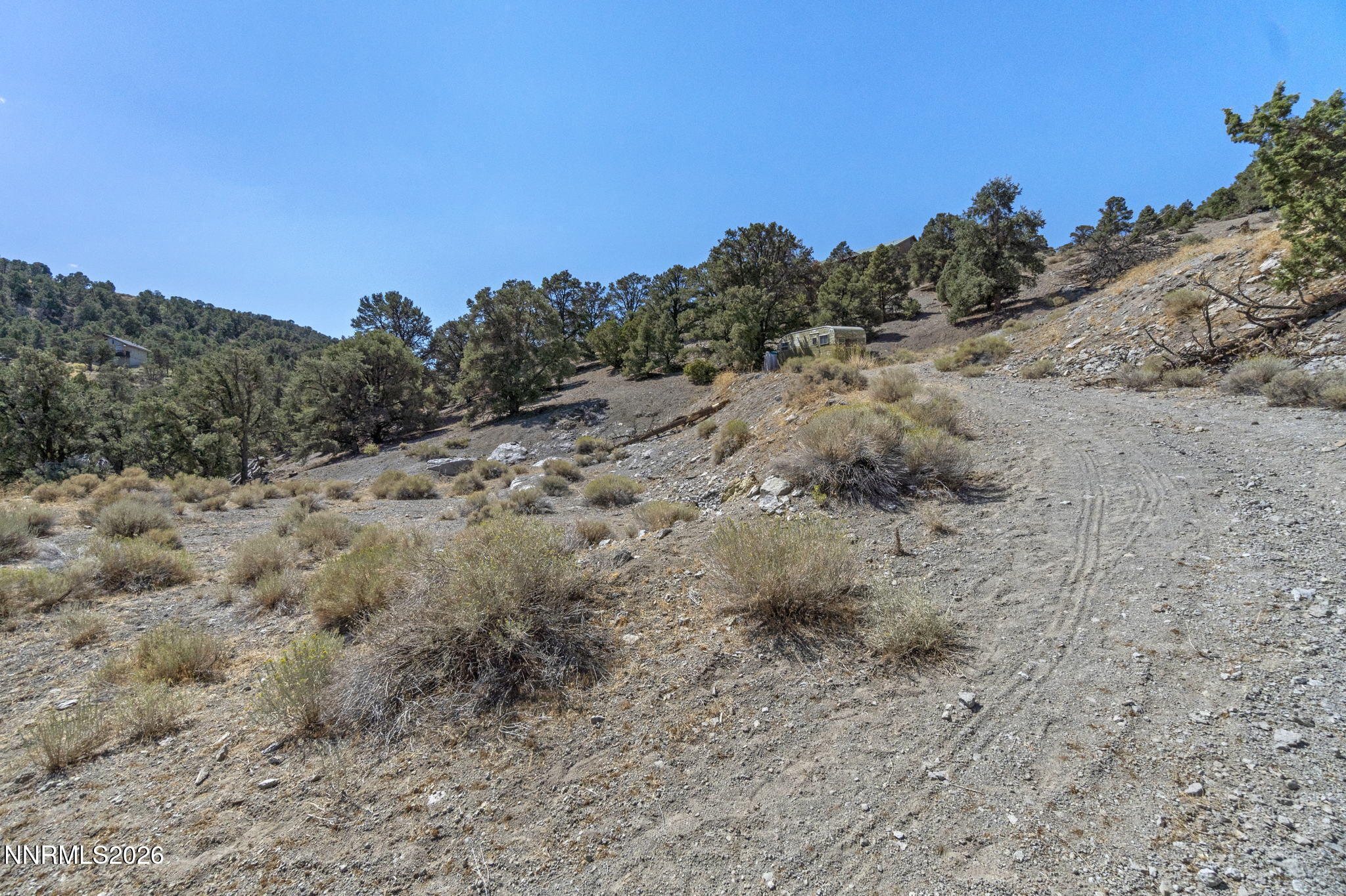 21490 Sazarac Road Reno, NV 89521 - Photo 13 of 13 a view of a dry yard with mountains in the background