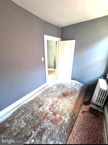 a bath room with a window