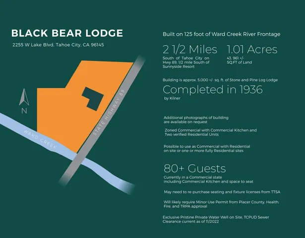 $6,500,000 | 2255 West Lake Boulevard, Tahoe City, CA 96145