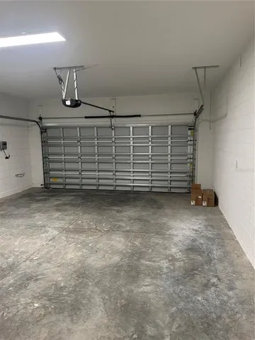 a view of a garage
