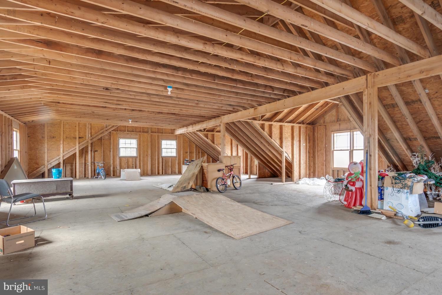 12168 Holly Road Ridgely, MD 21660 - Photo 28 of 46 Detached garage - Unfinished 2nd floor