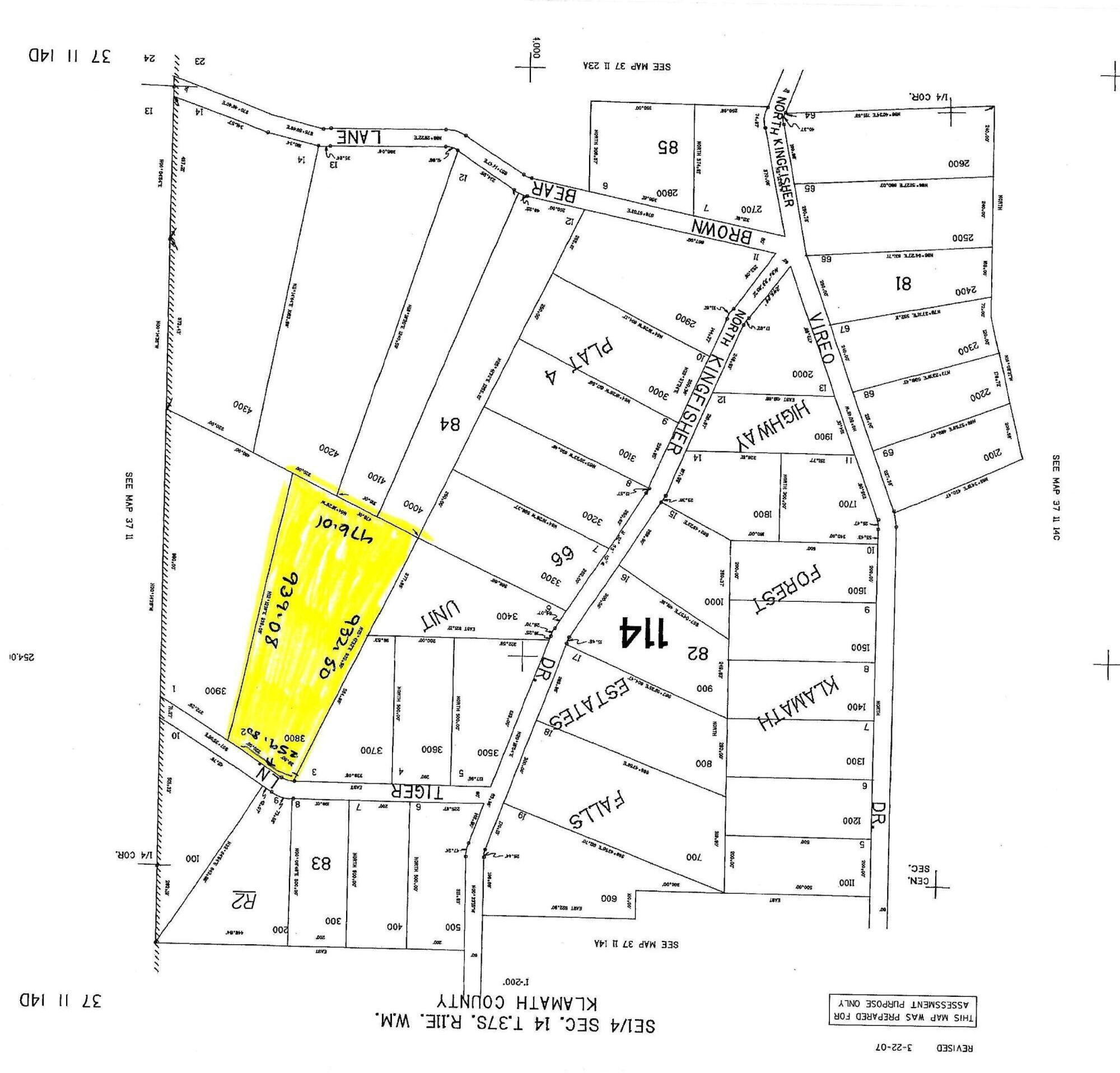Lot 2 Tiger Lane Bonanza, OR 97623 - Photo 6 of 12 Lot 2 Blk 84 Tiger Ln plat and aerial ma