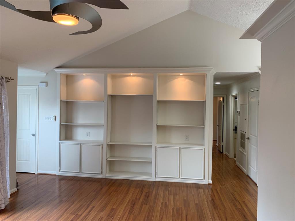 Carefully crafted built-ins with lighting.