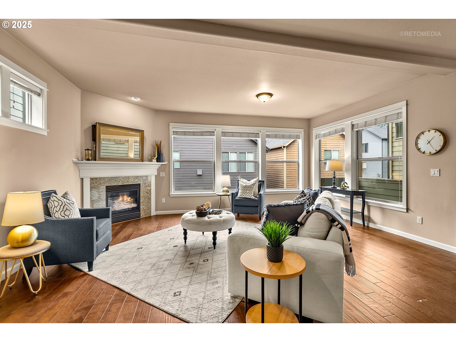 865 Southwest 90th Avenue Portland, OR 97225 - Photo 15 of 36 a living room with furniture and a fireplace