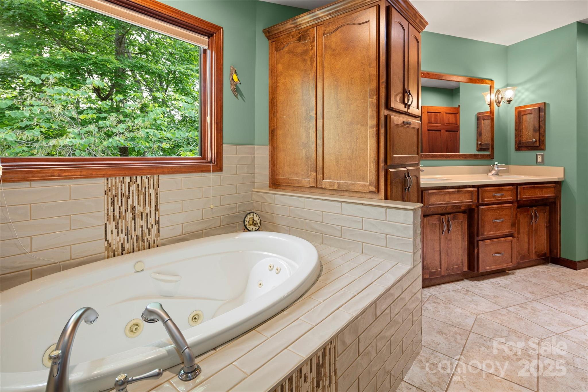 421 North Boundary Road Mill Spring, NC 28756 - Photo 21 of 43 a bathroom with a tub sink and mirror