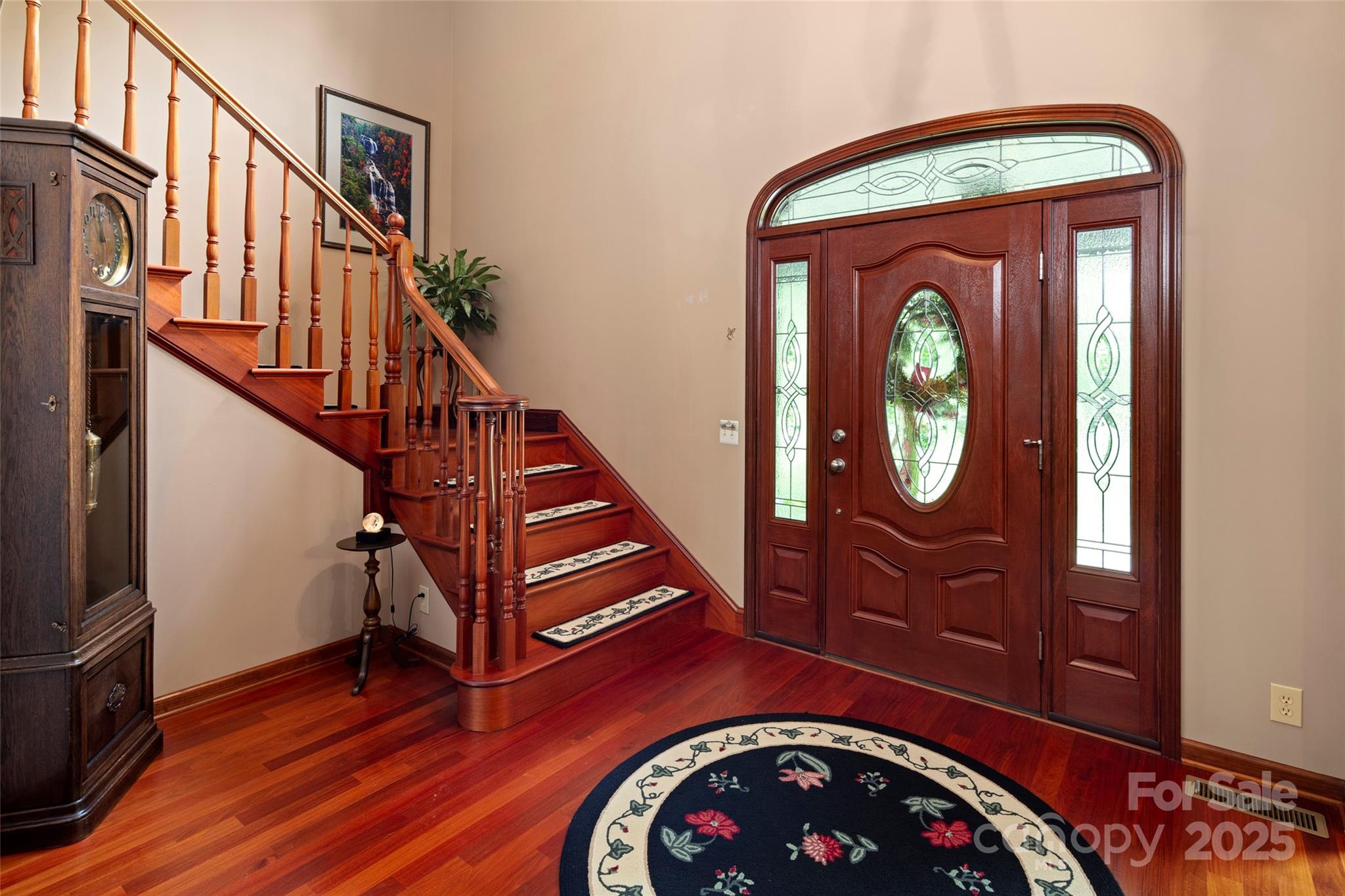 421 North Boundary Road Mill Spring, NC 28756 - Photo 7 of 43 a view of stairs with wooden floor