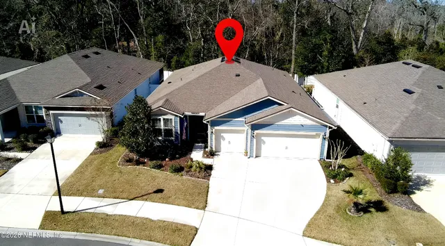 a front view of a house