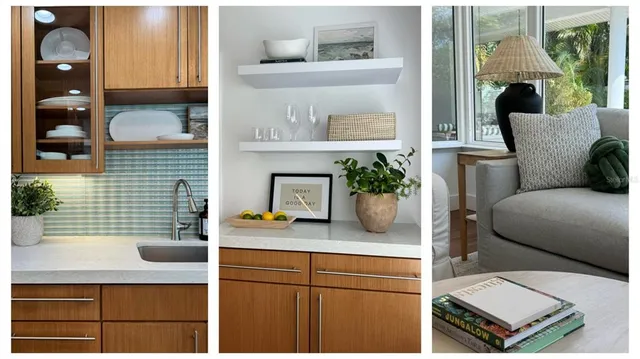 an aerial view of a houses with ocean view