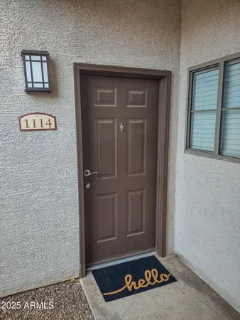 a view of an entryway door